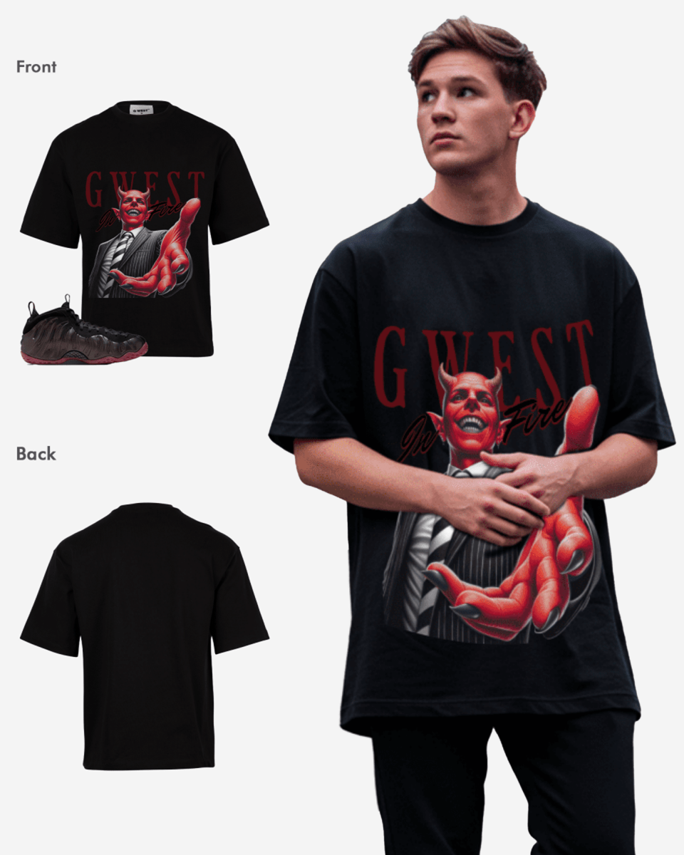 G West Playing With Fire Oversized T-Shirt Mens G West