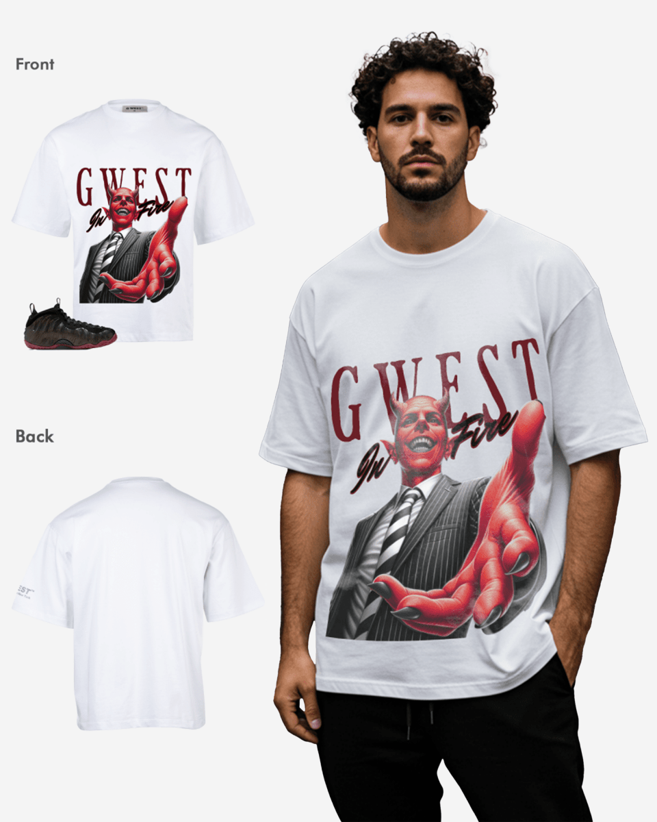 G West Playing With Fire Oversized T-Shirt Mens G West