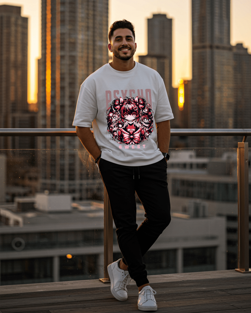 Camiseta Oversize para Hombre Psycho Madness de G West