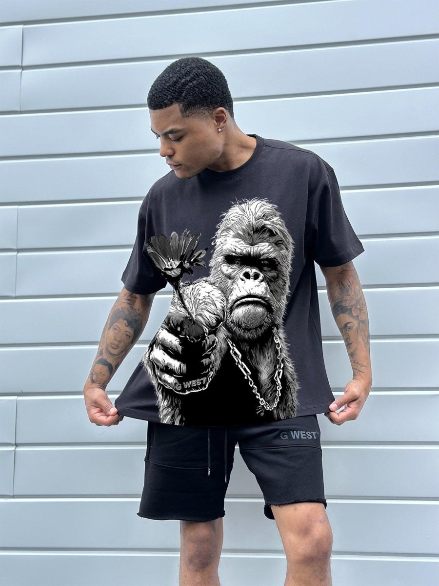 G West Mens Regular Fit Big Mam Front Graphic T Shirt : Gwpbast5052 - 3 Colors G West