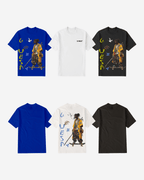 G West Regular Fit Black Samurai Front Graphic T Shirt : Gwpbast5056 - 3 Colors G West