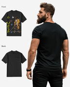 G West Regular Fit Black Samurai Front Graphic T Shirt : Gwpbast5056 - 3 Colors G West