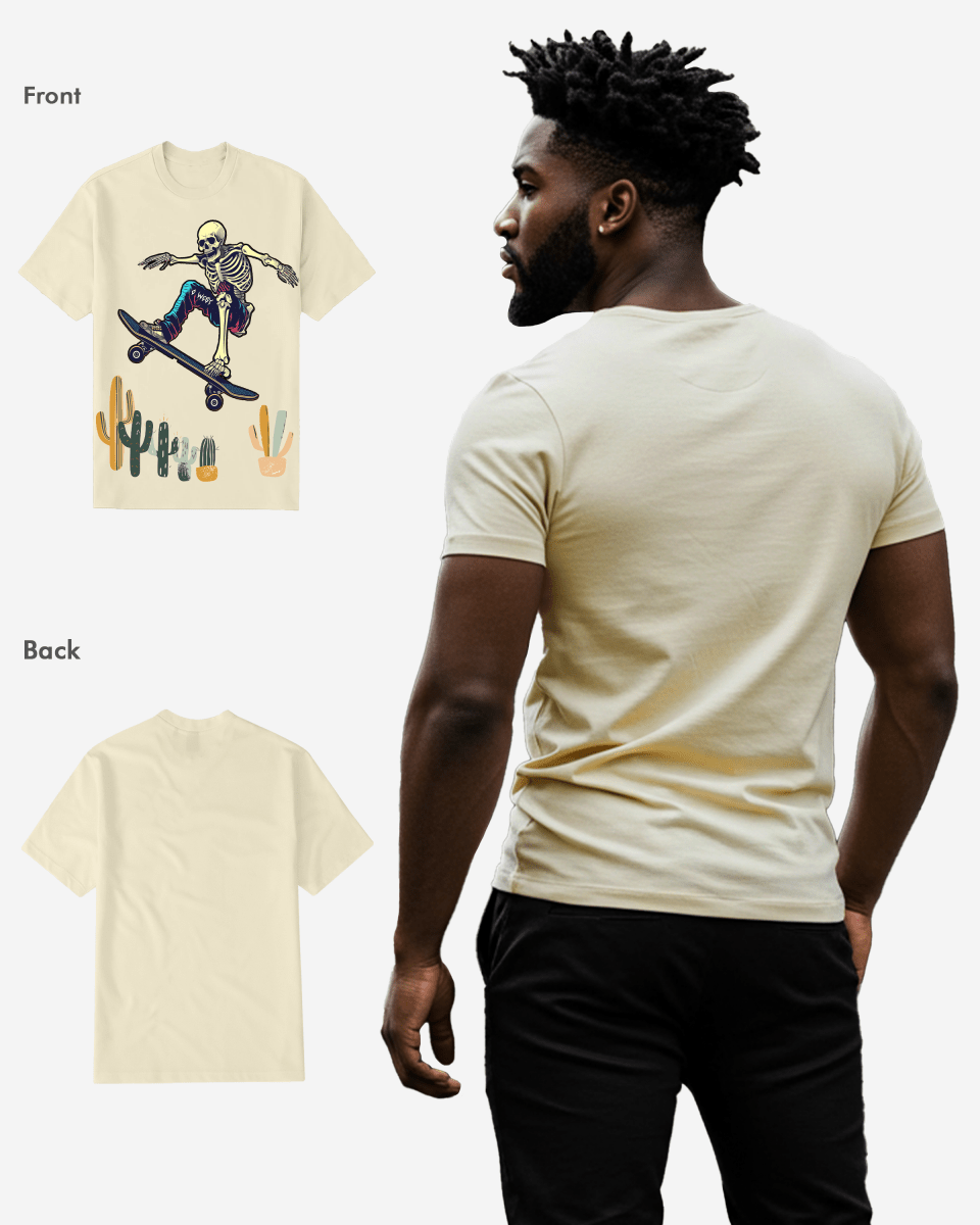 G West Mens Regular Fit Cactus Skate Front Graphic T Shirt G West