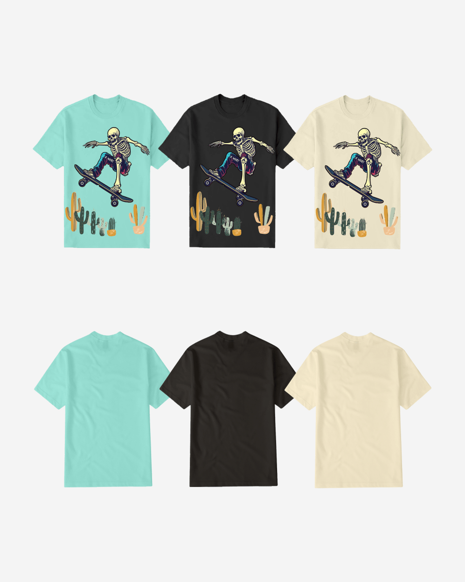 G West Mens Regular Fit Cactus Skate Front Graphic T Shirt G West