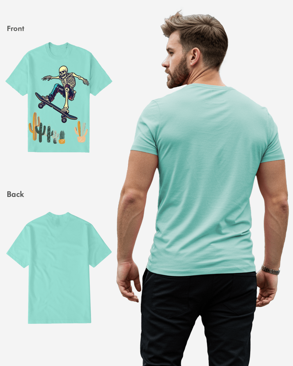 G West Mens Regular Fit Cactus Skate Front Graphic T Shirt G West