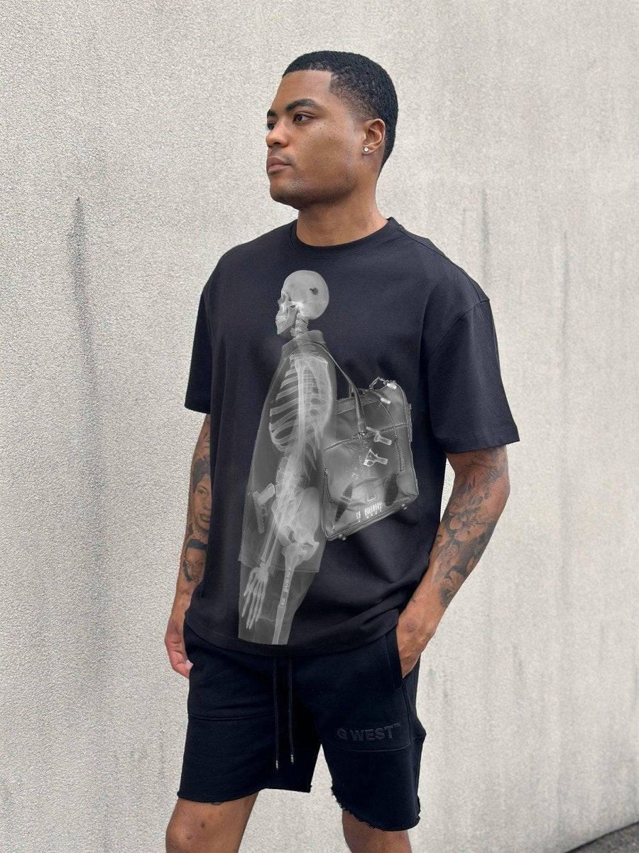 G West Mens Regular Fit Full X Ray Front Graphic T Shirt : Gwpbast5058 - 3 Colors G West