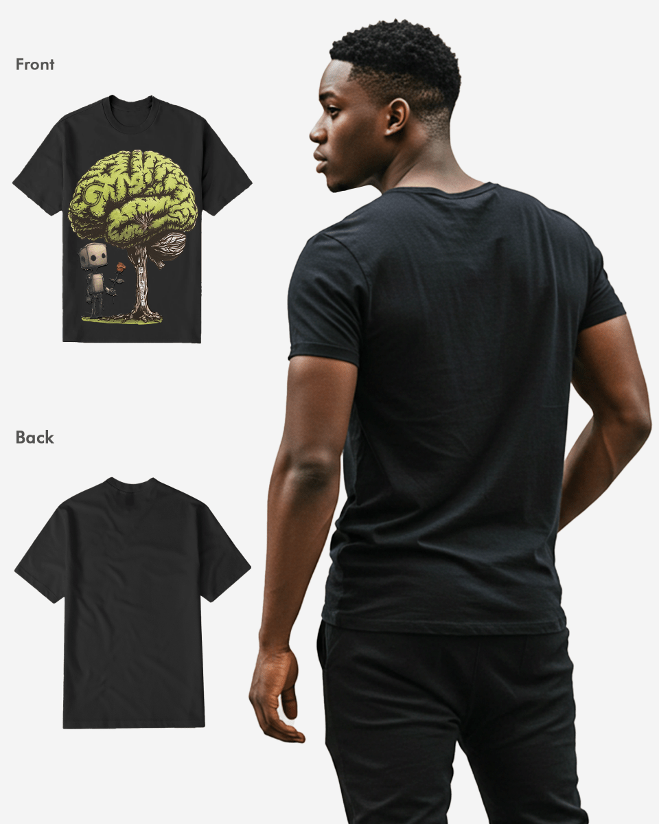 G West Regular Fit T Brain Front Graphic T Shirt Mens G West