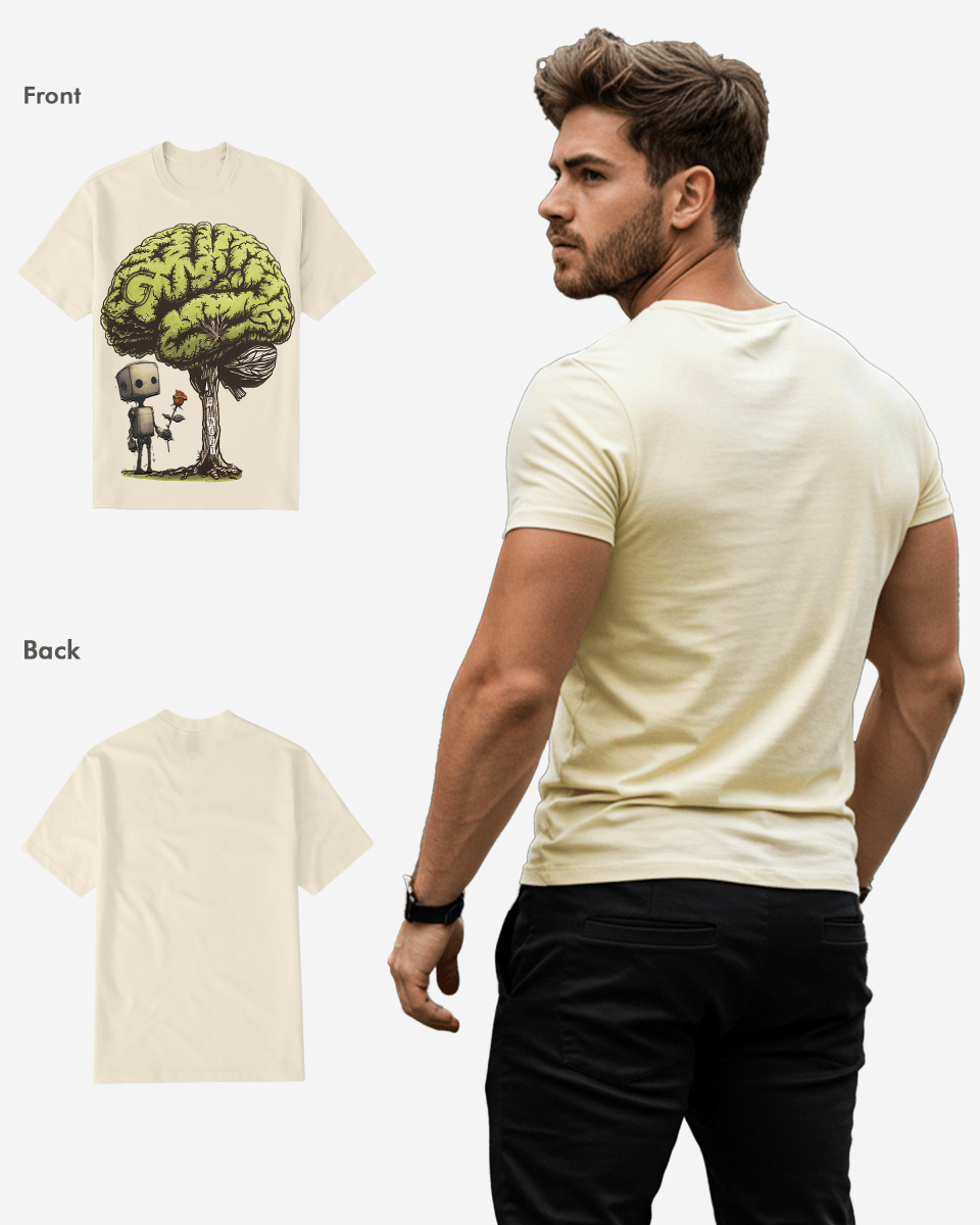 G West Regular Fit T Brain Front Graphic T Shirt Mens G West