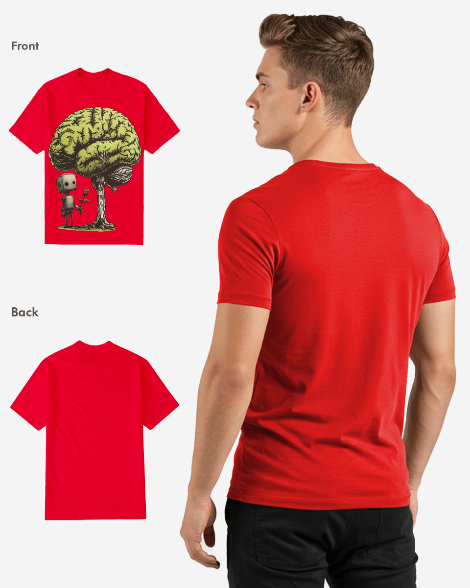 G West Regular Fit T Brain Front Graphic T Shirt Mens G West