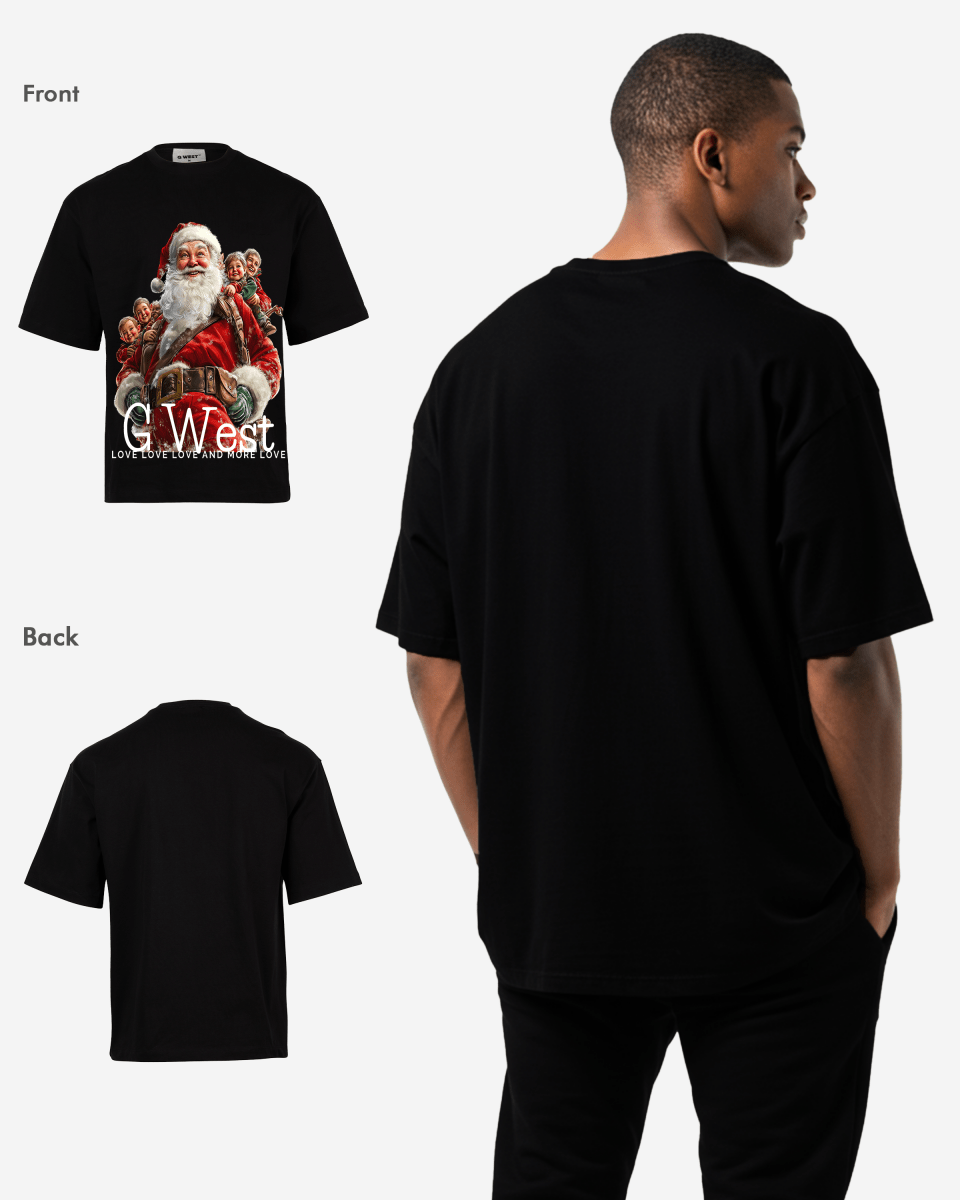 G West Santa's Joyride Oversized  T-Shirt Mens G West