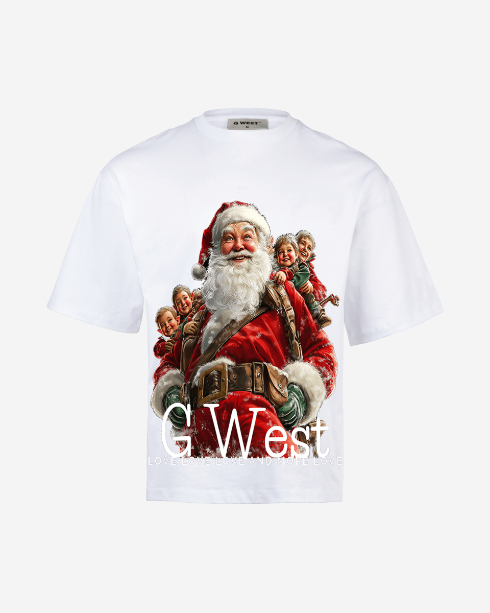 G West Santa's Joyride Oversized  T-Shirt Mens G West