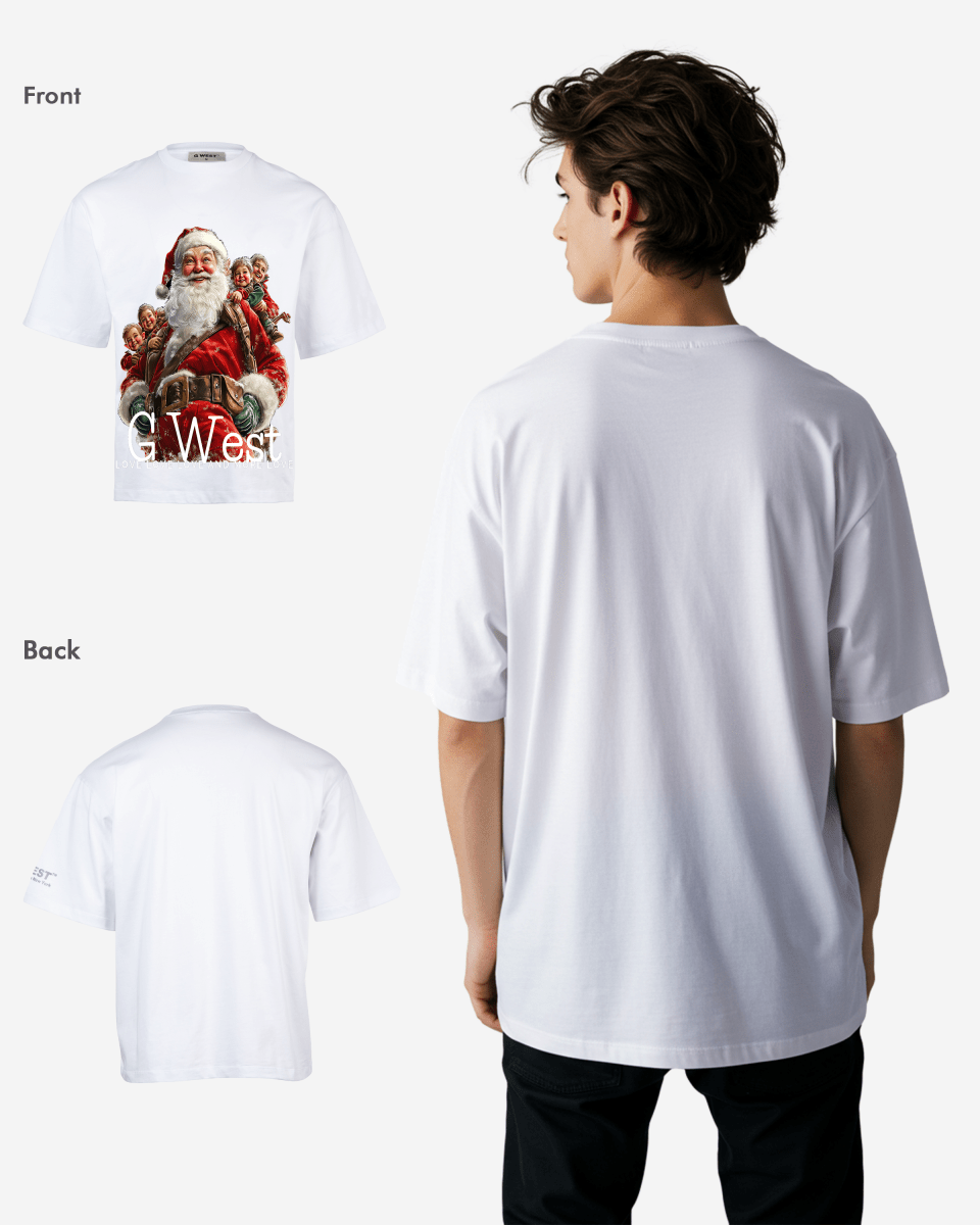 G West Santa's Joyride Oversized  T-Shirt Mens G West
