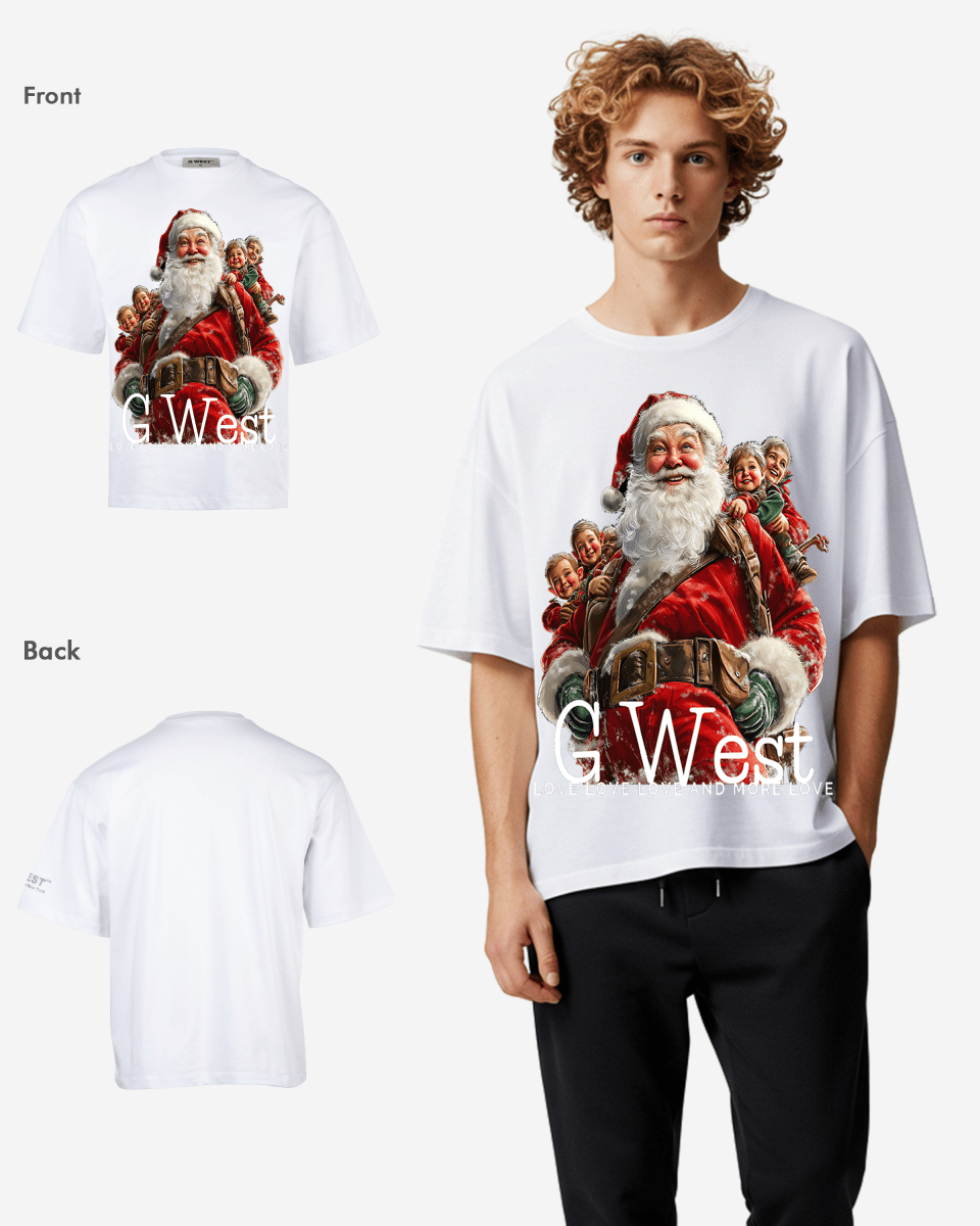 G West Santa's Joyride Oversized  T-Shirt Mens G West