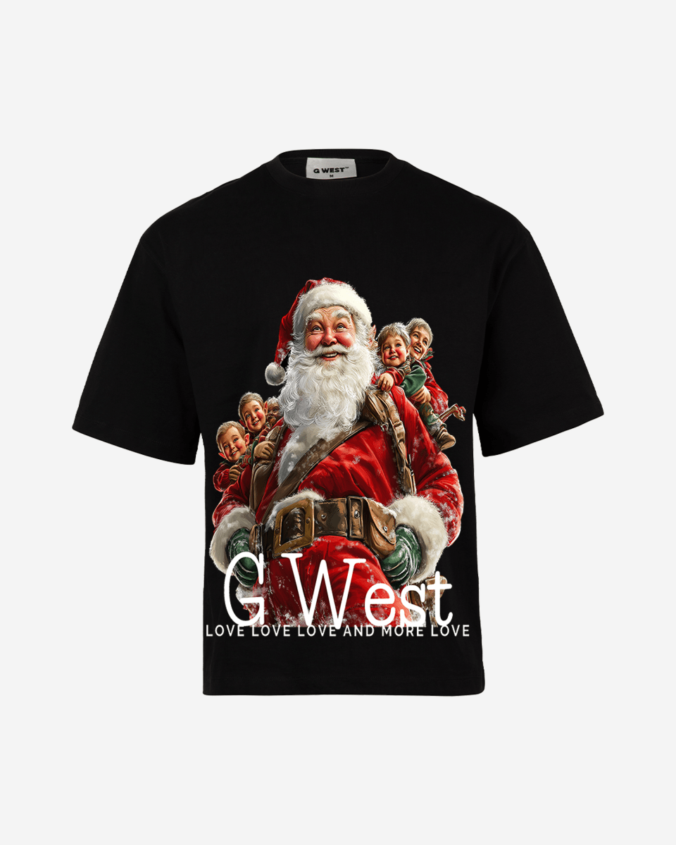 G West Santa's Joyride Oversized  T-Shirt Mens G West