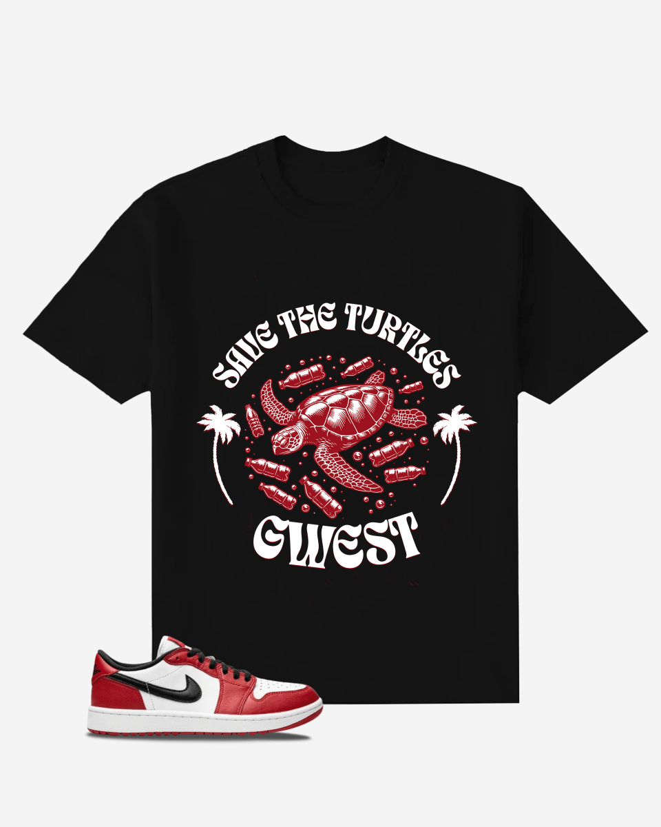 G West Save The Turtles Oversized T-Shirt Mens G West