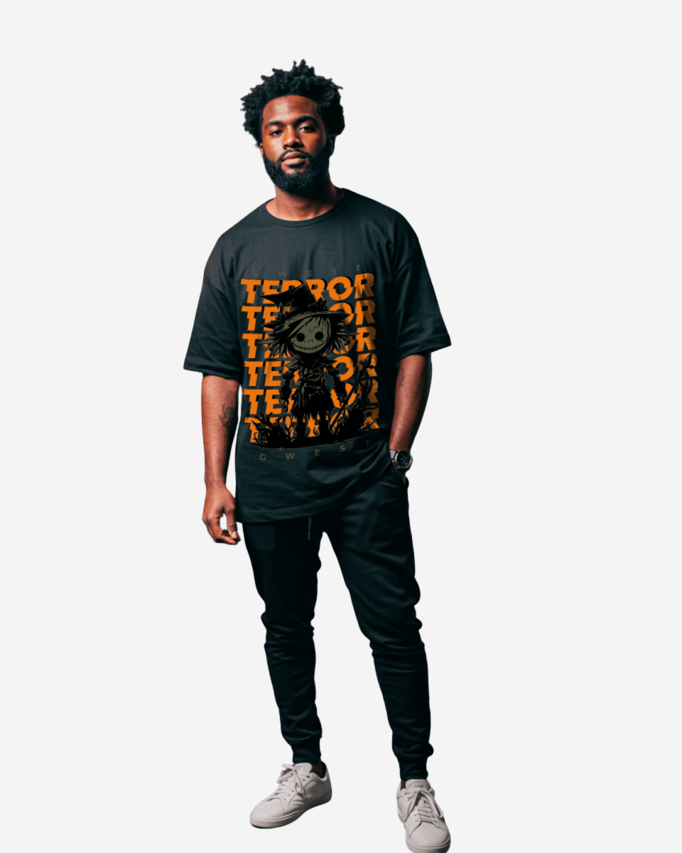 Camiseta extragrande G West Scarecrow Terror para hombre