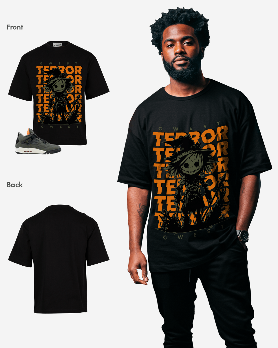 Camiseta extragrande G West Scarecrow Terror para hombre
