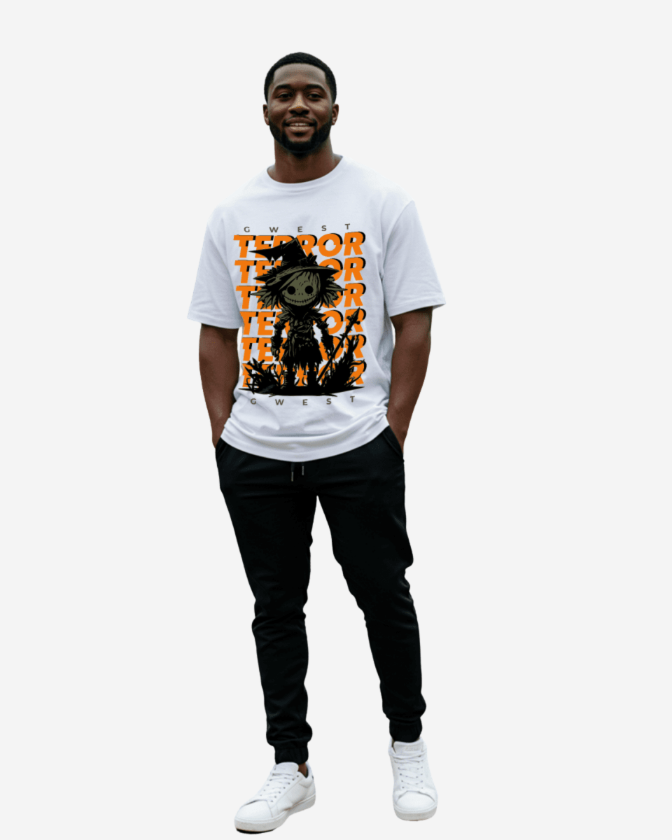 Camiseta extragrande G West Scarecrow Terror para hombre