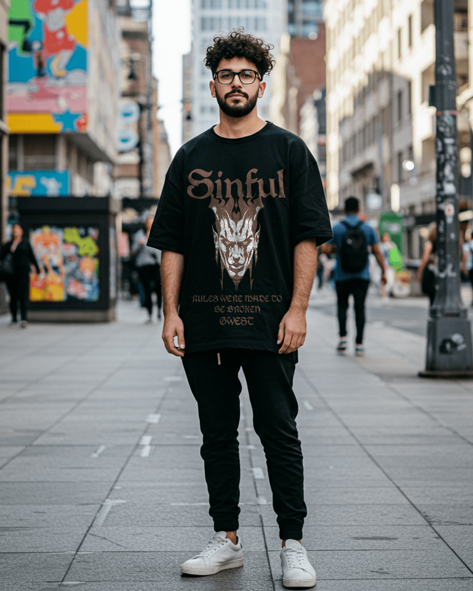 Camiseta extragrande G West Sinful para hombre