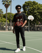 G West Skeletons & Secrets in the Flames Oversized T-Shirt Mens G West