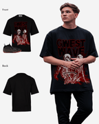 G West Skeletons & Secrets in the Flames Oversized T-Shirt Mens G West