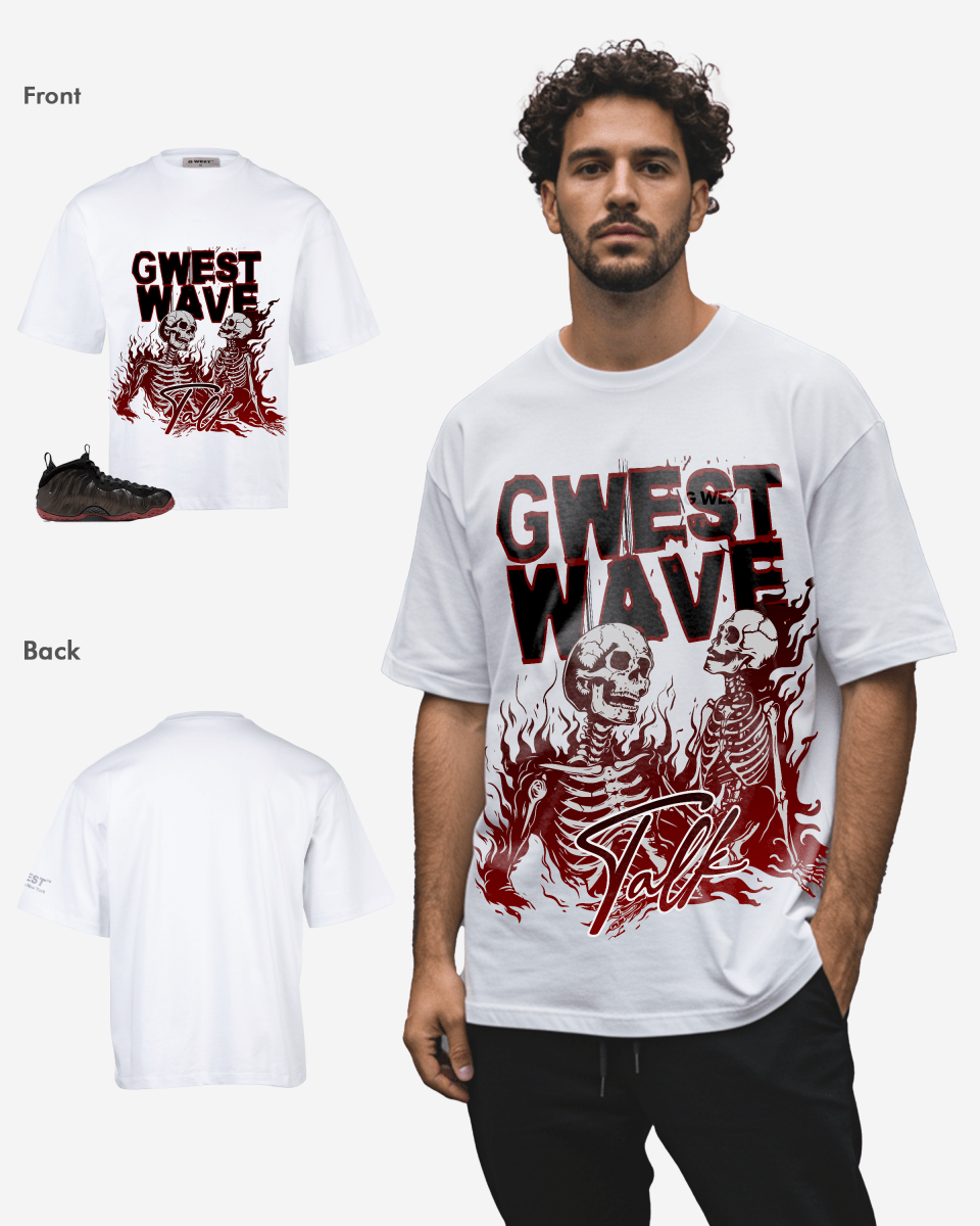 G West Skeletons & Secrets in the Flames Oversized T-Shirt Mens G West