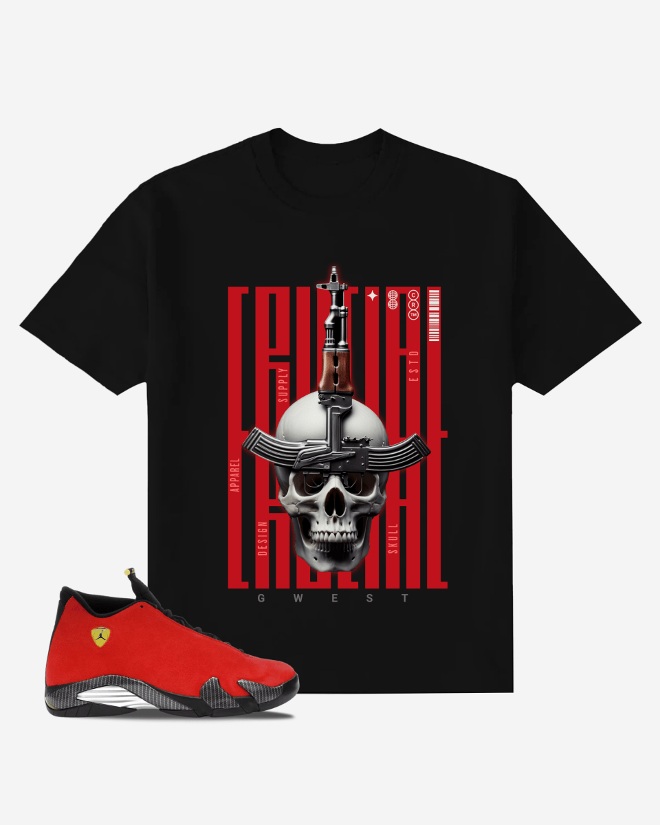 G West SKULL 47 GUN Oversized T-Shirt Mens G West