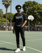 G West Skull and Thorns Oversized T-Shirt Mens G West