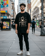 G West Skull Fire Oversized T-Shirt Mens G West