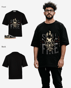 G West Skull Fire Oversized T-Shirt Mens G West
