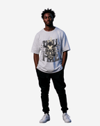 G West Skull Fire Oversized T-Shirt Mens G West