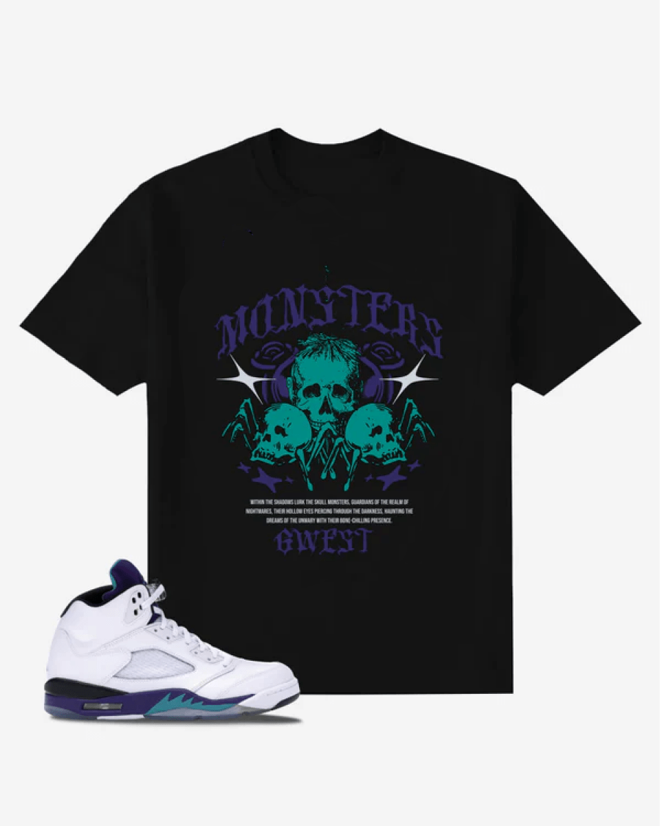 G West Skull Monsters Urban Oversized T-Shirt Mens G West