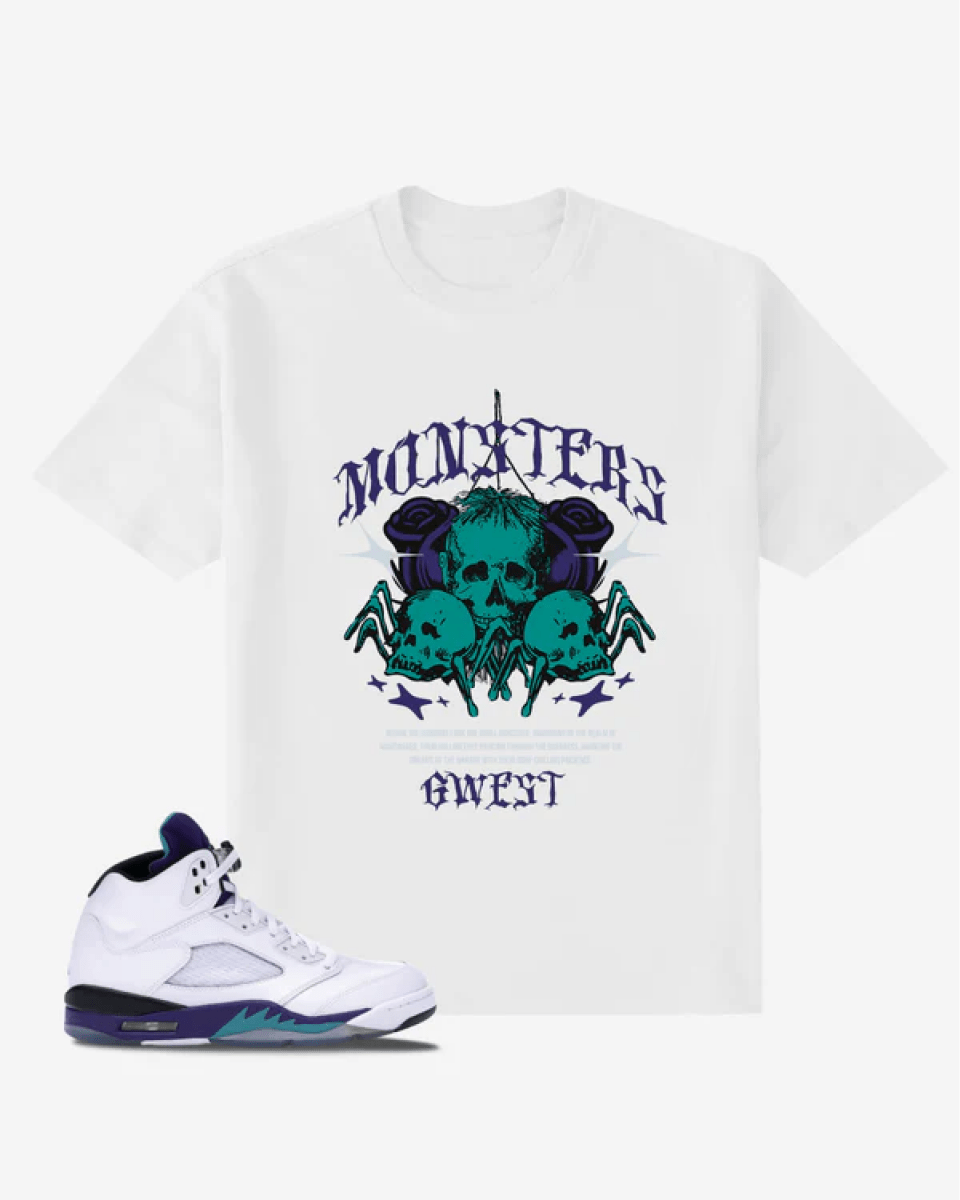 G West Skull Monsters Urban Oversized T-Shirt Mens G West
