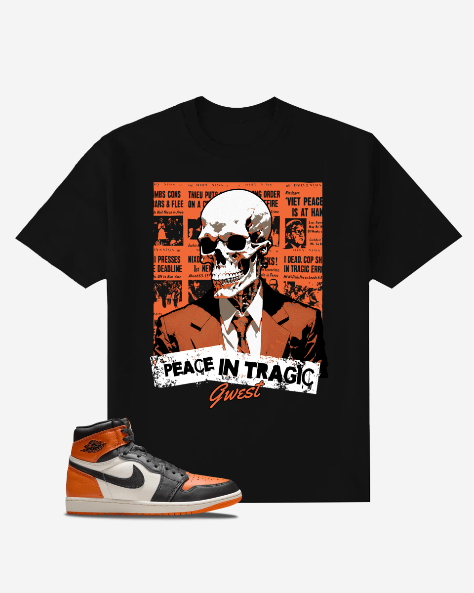 G West Skull Streetwear Graphic Oversized T-Shirt Mens G West