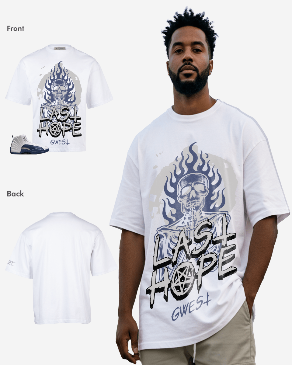 G West Skull Vintage Last Hope Oversized T-Shirt Mens G West