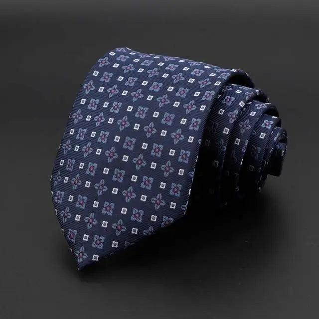 Stylish Classic Solid Color Stripe Flower Floral Jacquard Necktie For Men Wedding Party Formal Wear Business Neckties For Men Stevvex