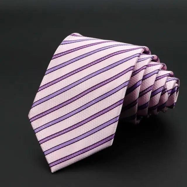 Stylish Classic Solid Color Stripe Flower Floral Jacquard Necktie For Men Wedding Party Formal Wear Business Neckties For Men Stevvex