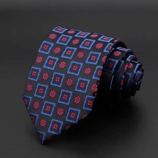Stylish Classic Solid Color Stripe Flower Floral Jacquard Necktie For Men Wedding Party Formal Wear Business Neckties For Men Stevvex