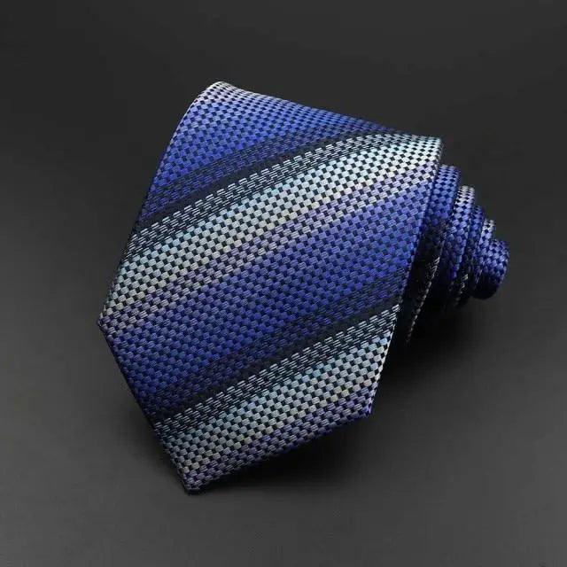 Stylish Classic Solid Color Stripe Flower Floral Jacquard Necktie For Men Wedding Party Formal Wear Business Neckties For Men Stevvex