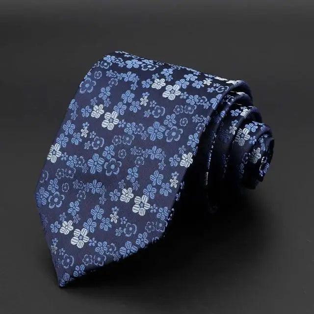 Stylish Classic Solid Color Stripe Flower Floral Jacquard Necktie For Men Wedding Party Formal Wear Business Neckties For Men Stevvex