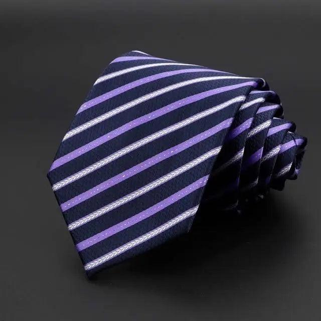 Stylish Classic Solid Color Stripe Flower Floral Jacquard Necktie For Men Wedding Party Formal Wear Business Neckties For Men Stevvex
