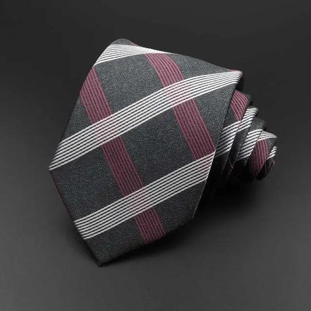 Stylish Classic Solid Color Stripe Flower Floral Jacquard Necktie For Men Wedding Party Formal Wear Business Neckties For Men Stevvex