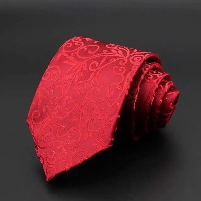 Stylish Classic Solid Color Stripe Flower Floral Jacquard Necktie For Men Wedding Party Formal Wear Business Neckties For Men Stevvex