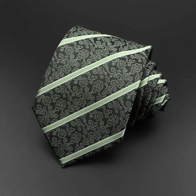 Stylish Classic Solid Color Stripe Flower Floral Jacquard Necktie For Men Wedding Party Formal Wear Business Neckties For Men Stevvex