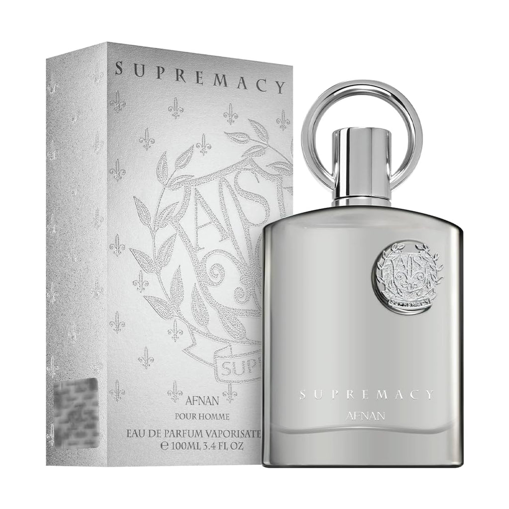 Afnan Supremacy Silver Eau de Parfum for Men, 3.4 Fl. Oz 100 ml Rafaelos