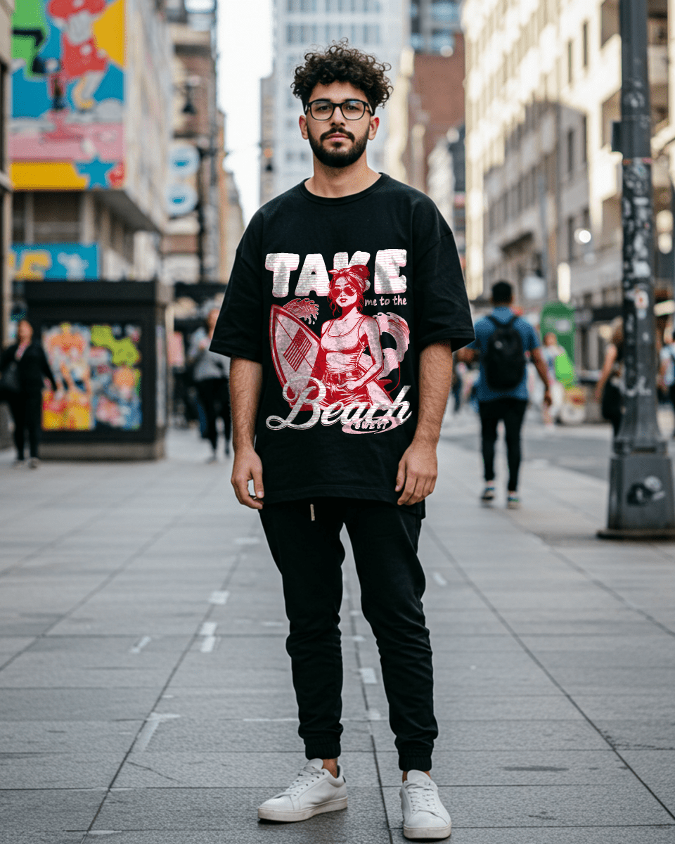 Camiseta extragrande para hombre G West Take Me To The Beach