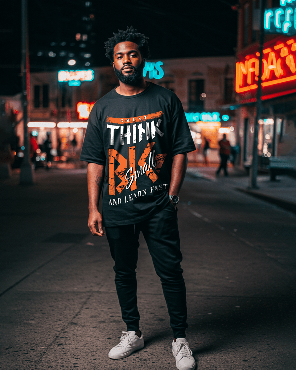 Camiseta extragrande para hombre G West Think Big