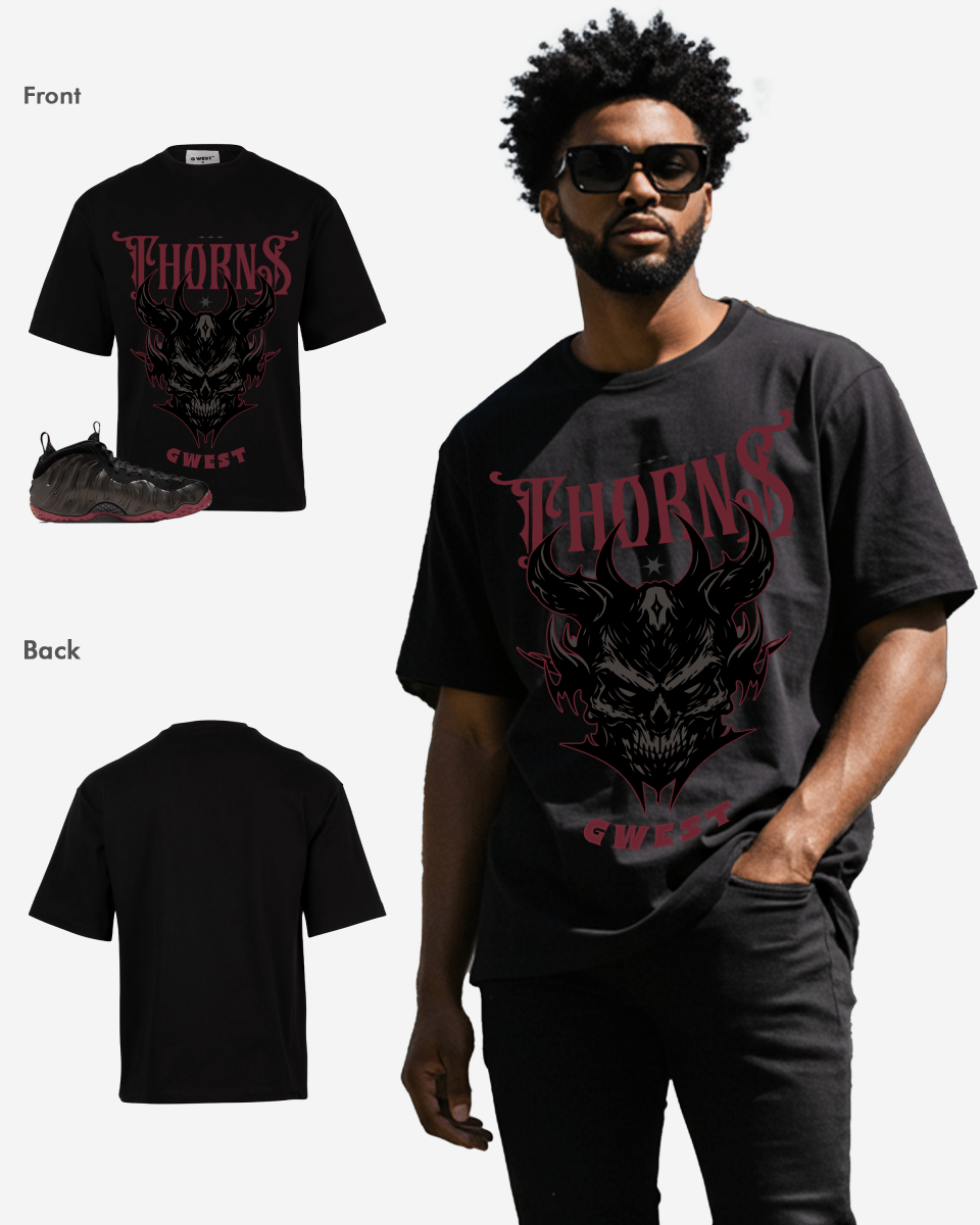 G West Thorns Gothic Men's Oversized T-Shirt G West