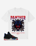 G West Traditional Panther Rose Flower Oversized T-Shirt Mens G West