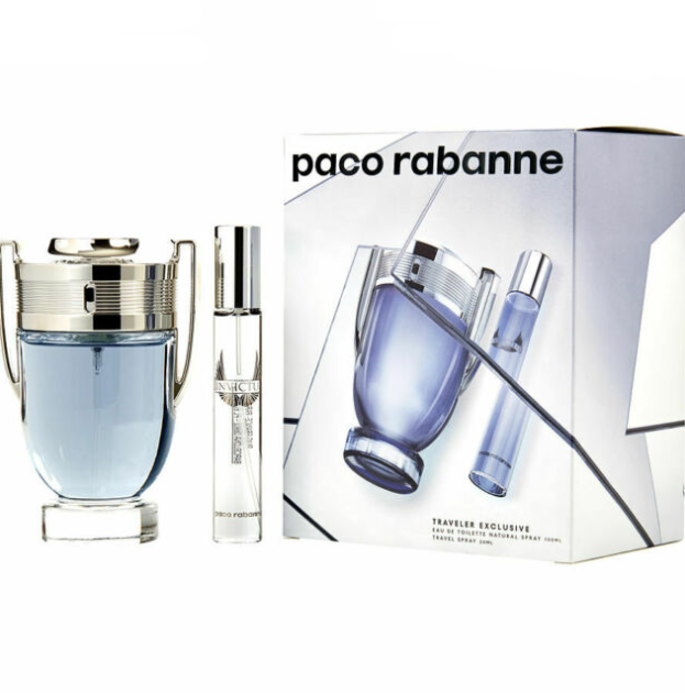 Paco Rabanne Invictus Traveler Exclusive Eau De Toilette Spray For Men 3.4 oz & 0.68 oz Rafaelos